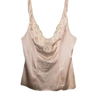 Vintage Vassarette Underneath it All Lace Trim Camisole for Women Sz 36